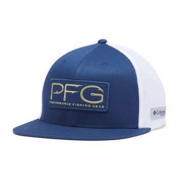 Columbia Muške Kape - PFG Mesh Flat Brim Ball Tamno Sive | GZUF-94250